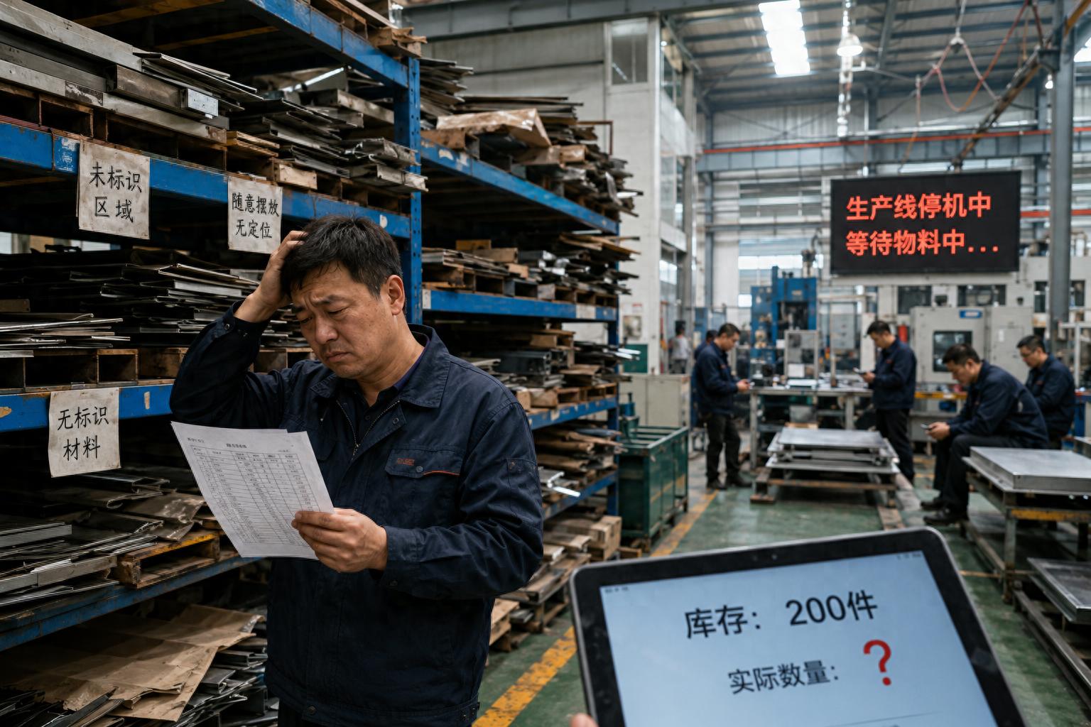 钣金厂仓管员，账面有料生产却在停工等料，他早就知道问题在哪-大连富泓机械有限公司